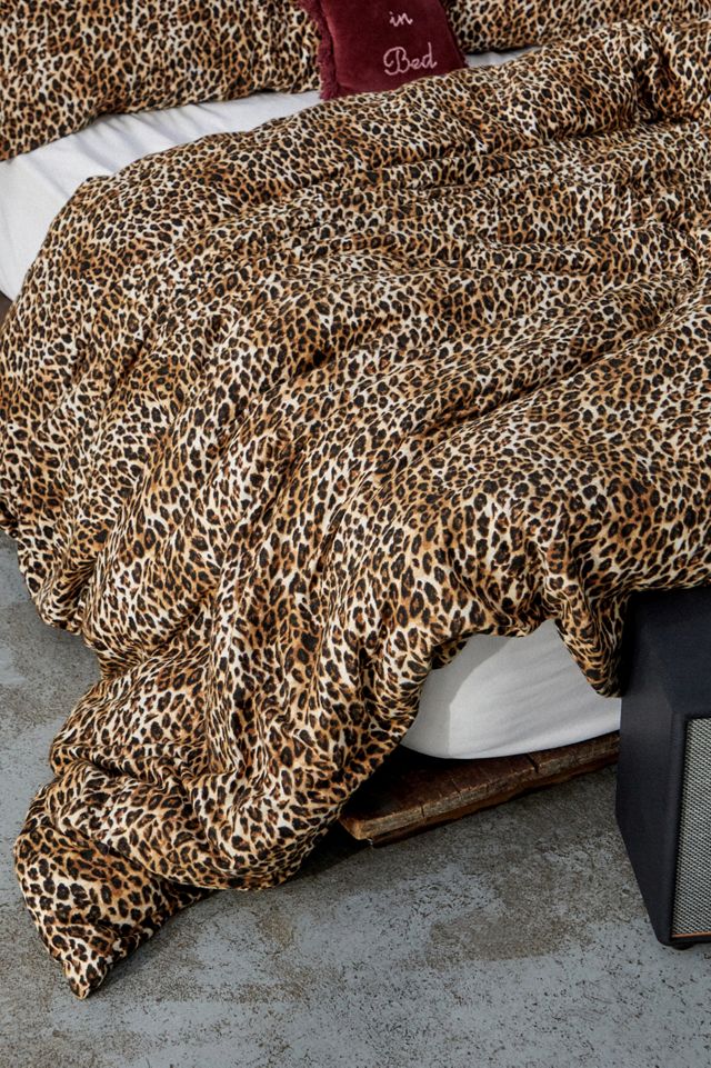 Leopard Print Cosy Flannel Duvet Set #1