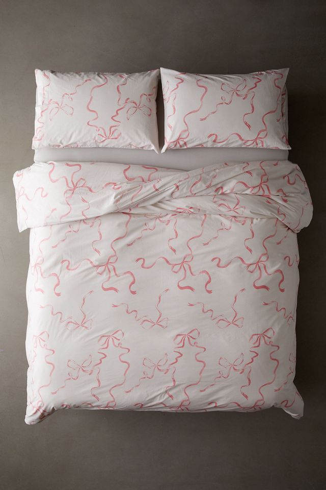 Pink Painted Bows Duvet Set #1