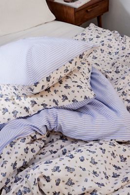 Maisie Floral & Stripe Reversible Bettbezug Set
