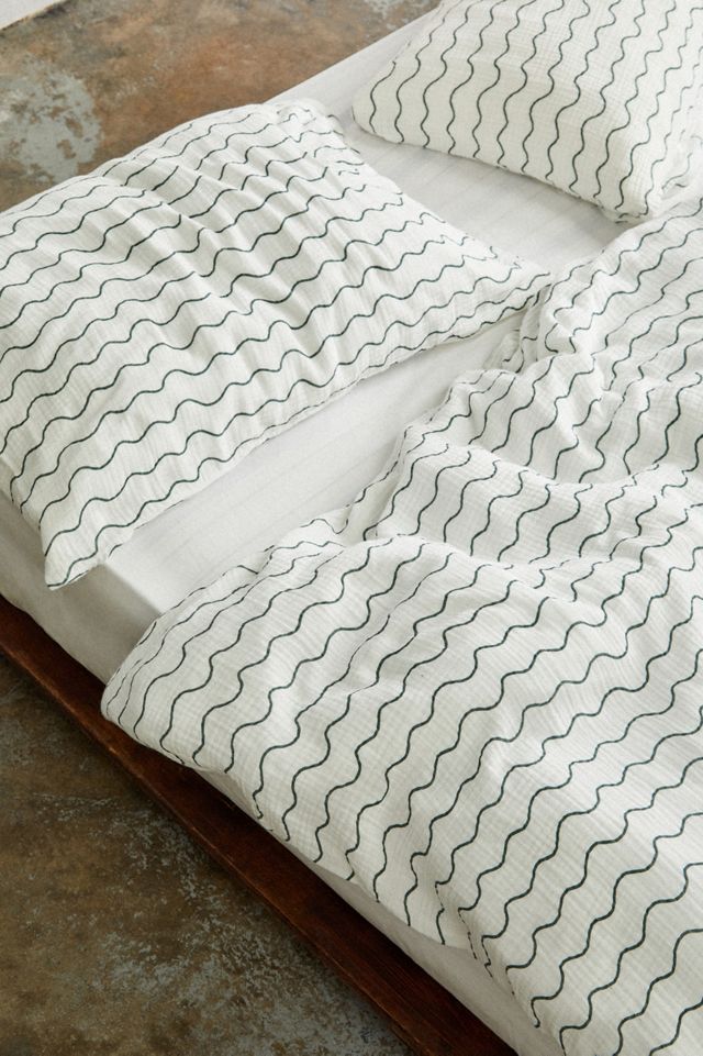 Wiggle Stripe Cosy Crinkle King Duvet Set #2
