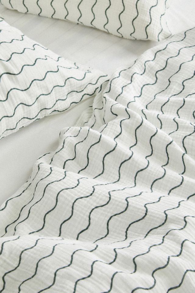 Wiggle Stripe Cosy Crinkle King Duvet Set #3