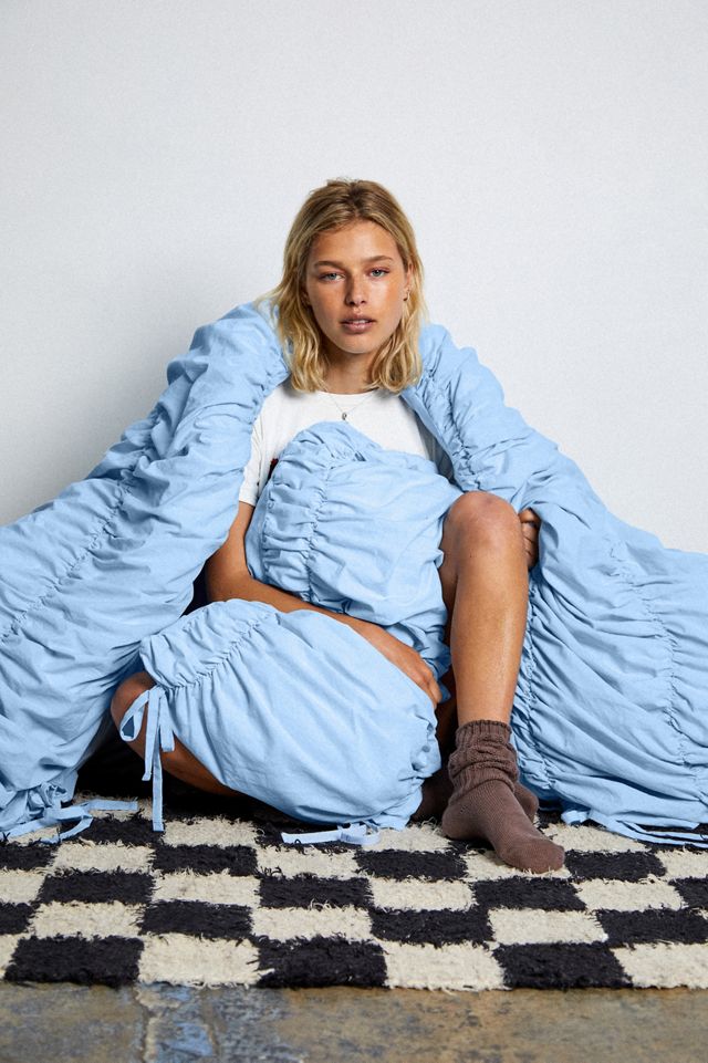Sky Blue Cinched Duvet Set #4