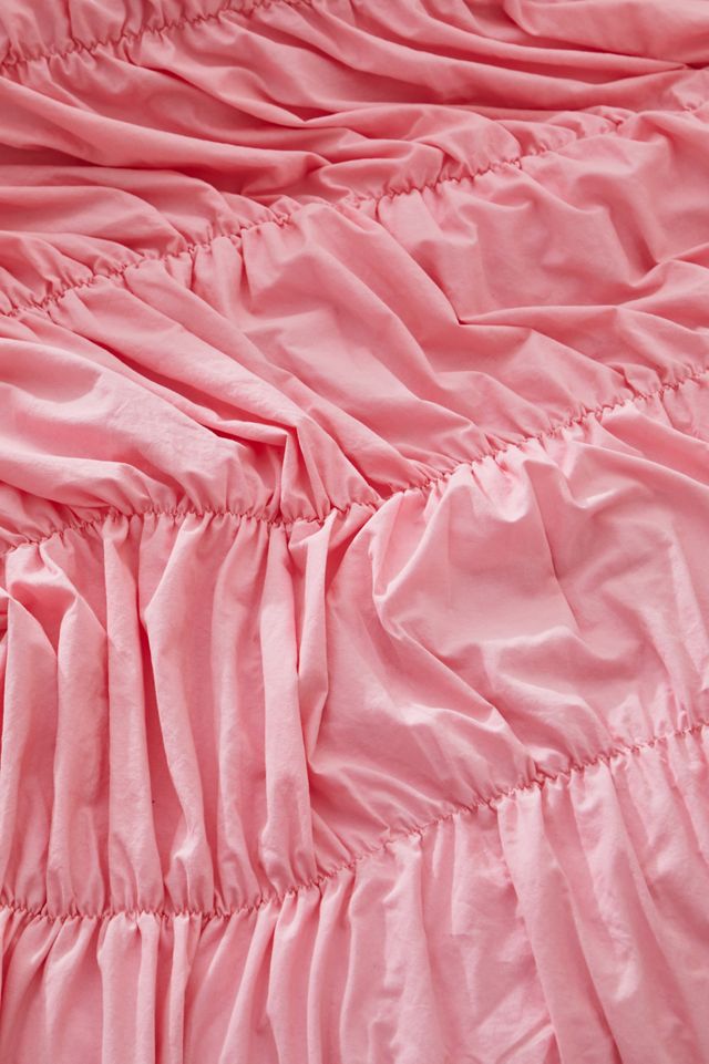 Set Copripiumino Rosa Acceso Arricciato #5