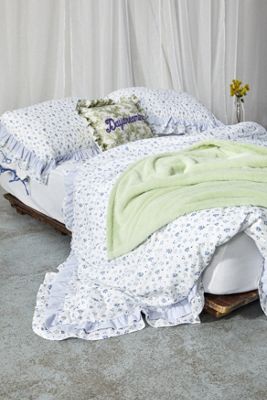Set Copripiumino King Rosie Volant Blu
