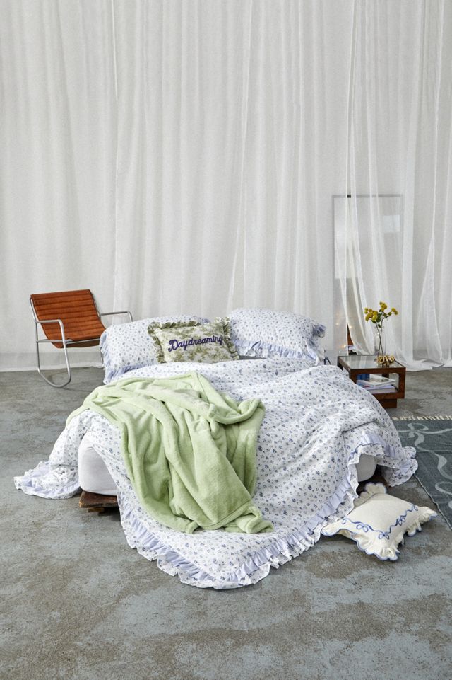 Set Copripiumino King Rosie Volant Blu #2