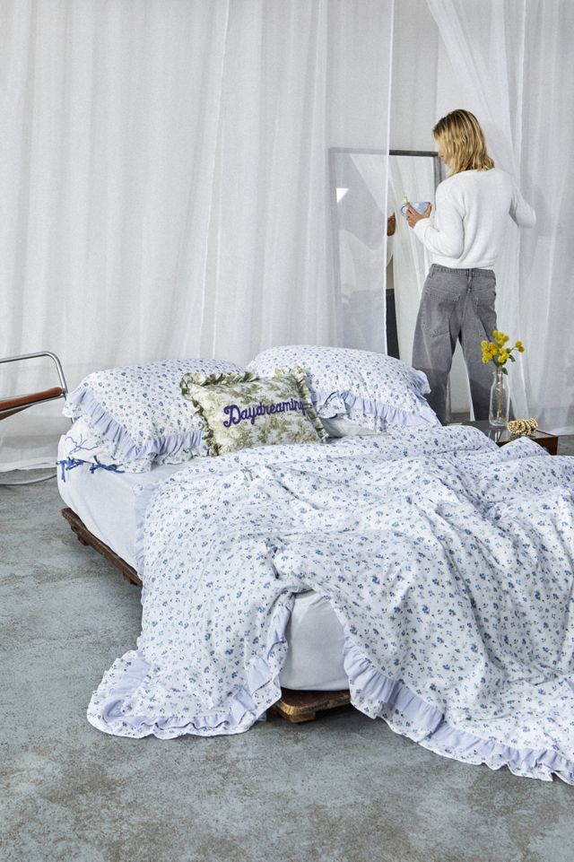 Set Copripiumino King Rosie Volant Blu #3