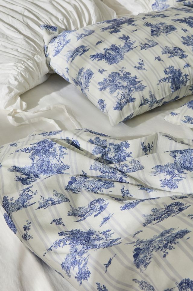 Froggy Toile Stripe Single Duvet Set #1