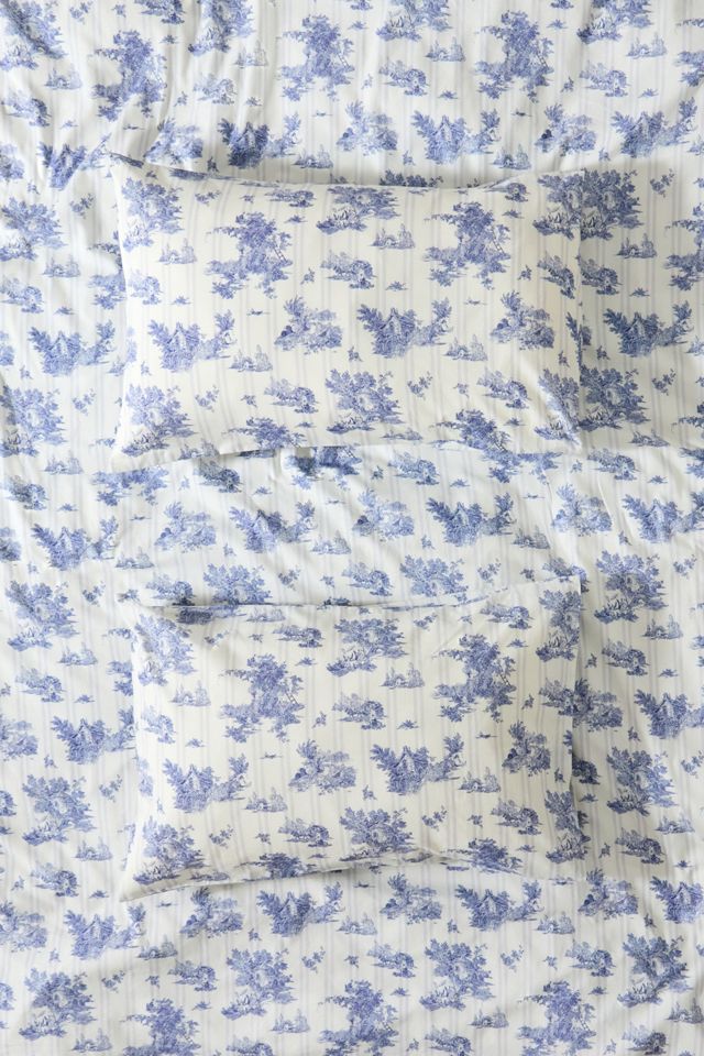 Froggy Toile Stripe Single Duvet Set #2