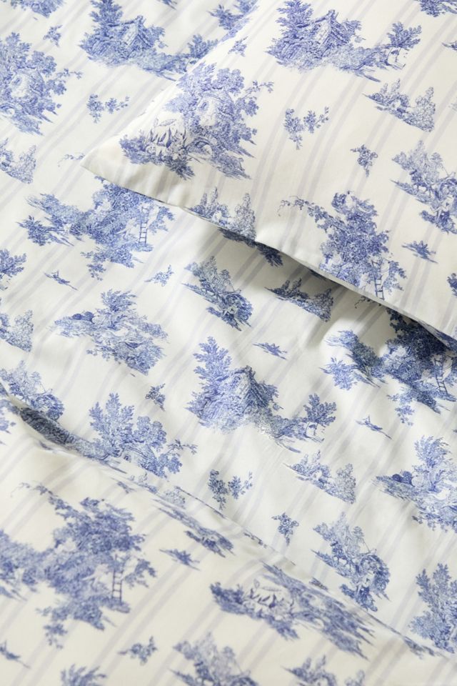 Froggy Toile Stripe Single Duvet Set #3