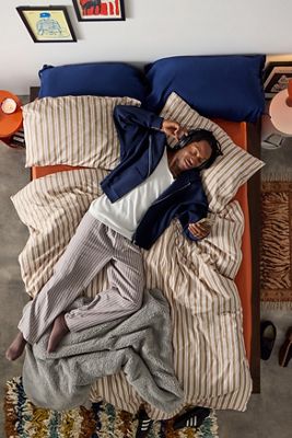 Multi Shirt Stripe Duvet Set