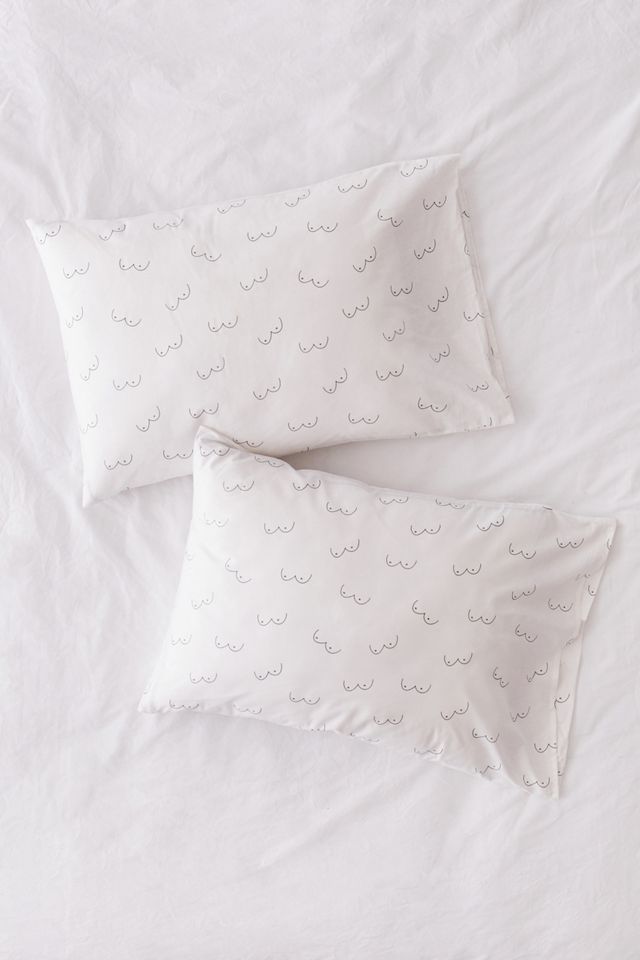 Boob Print Pillow Case Set