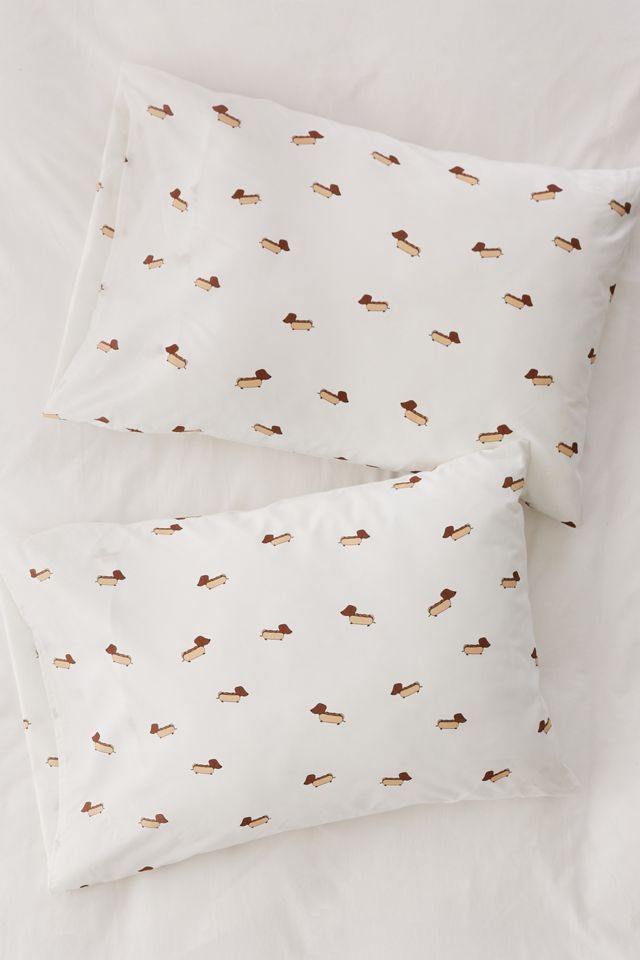 Sausage Dog Pillow Case Set Urban Outfitters UK