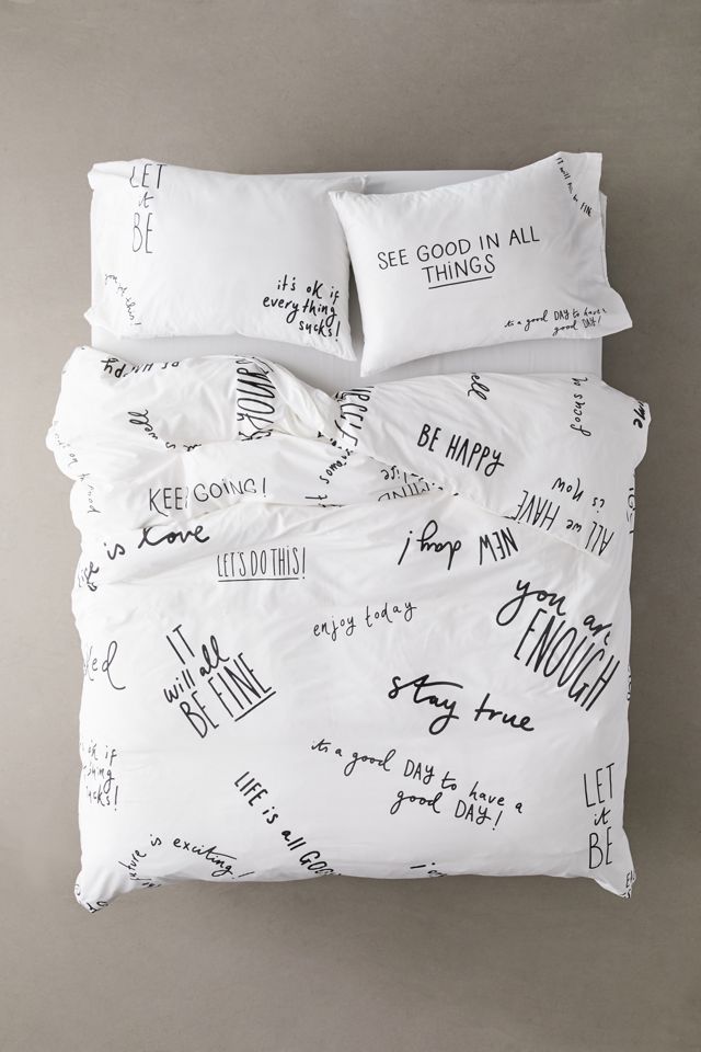 Positive Vibes Duvet Cover Set #2