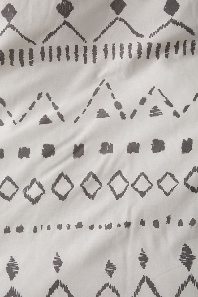 Geometric Print Duvet Set With Reusable Fabric Bag #3