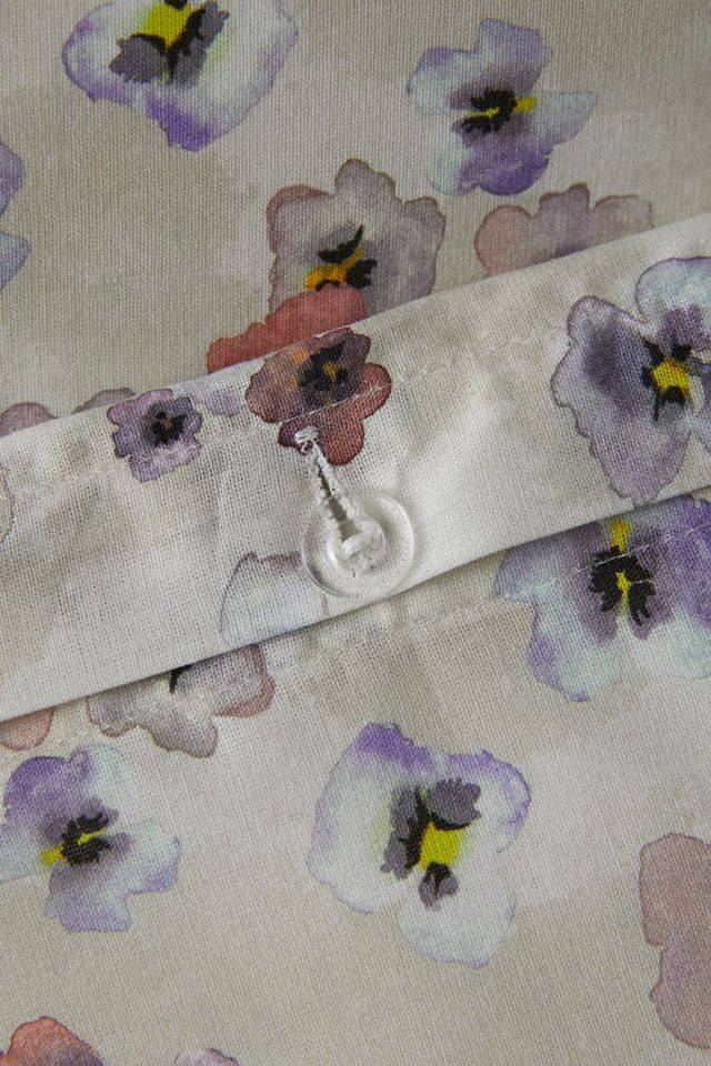 Ensemble de couette motifs pensées style aquarelle #4
