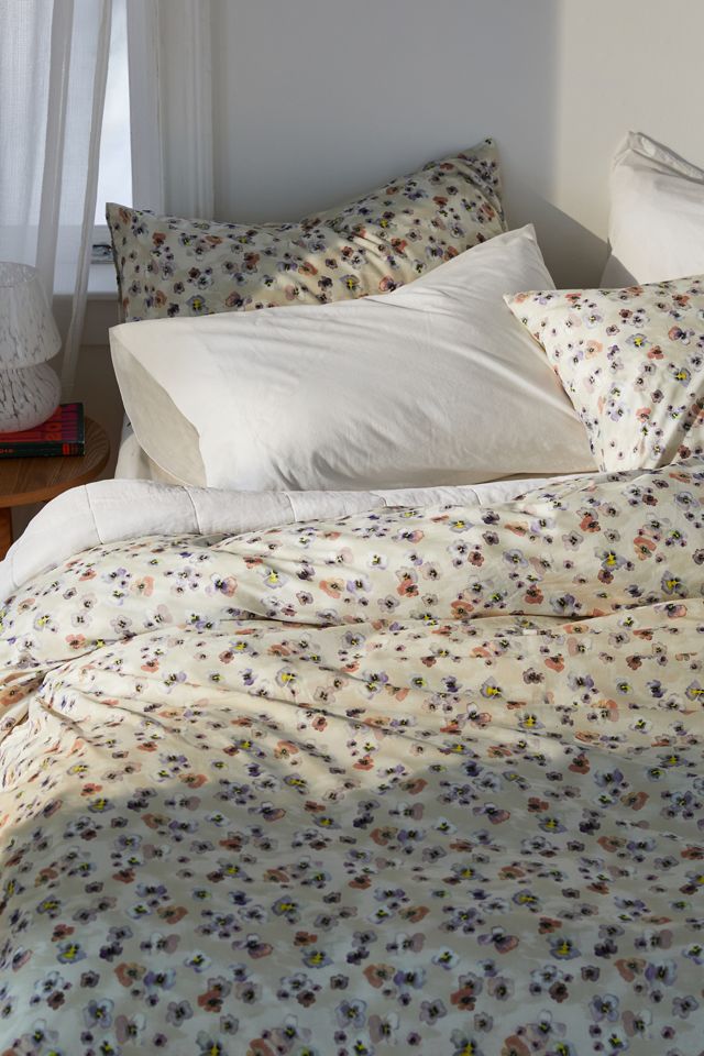 Ensemble de couette motifs pensées style aquarelle #5