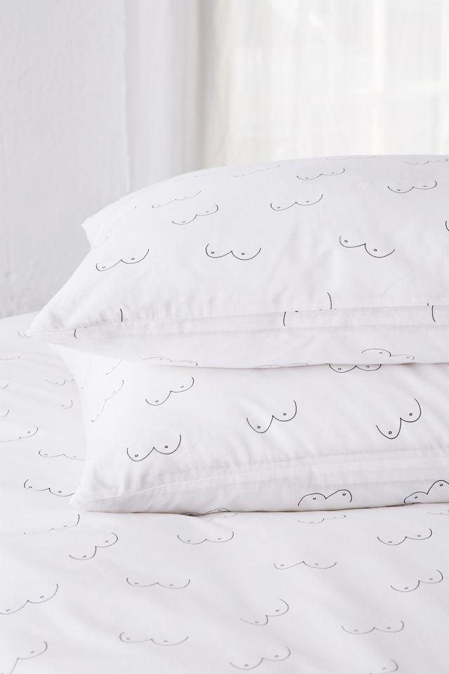 Housse de couette et taie d'oreiller imprimé Boob #1