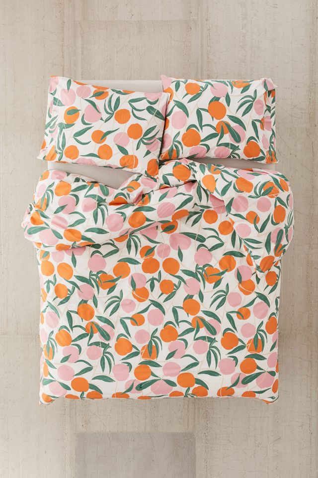 Large Peach Duvet Set #1