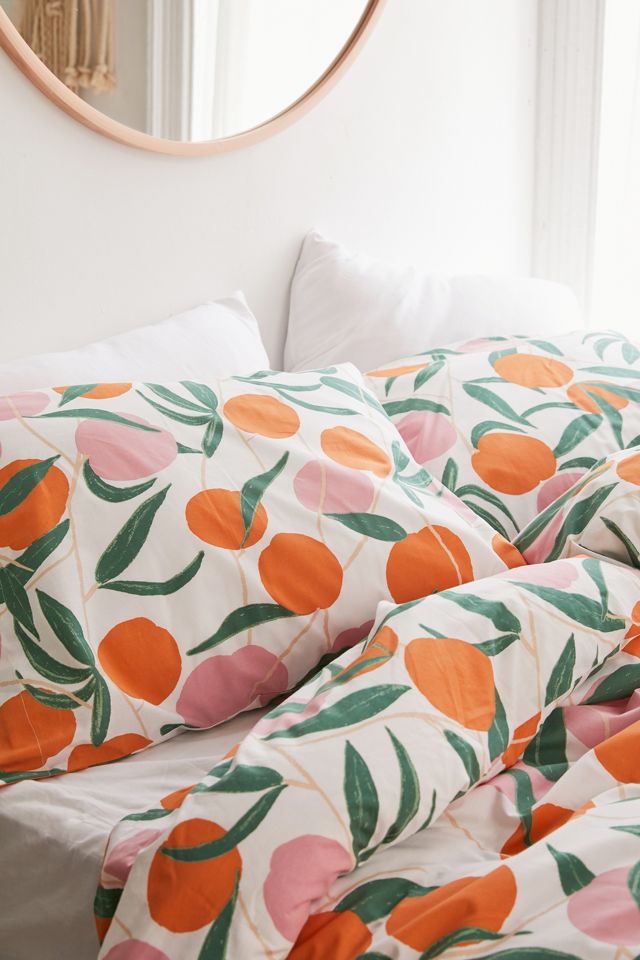 Large Peach Duvet Set #3