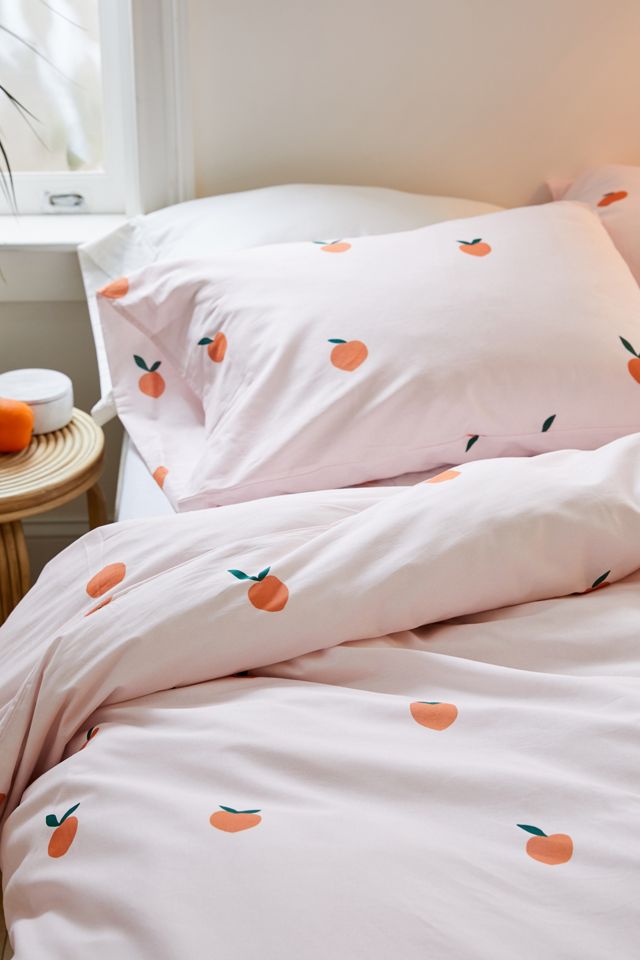 Joli Ensemble de Housse de Couette Pêche Avec Sac en Tissu Réutilisable