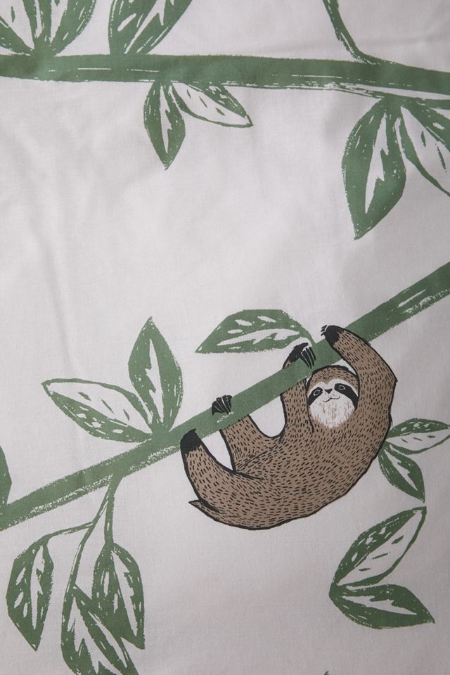 Sebastian Sloth Print Duvet Set With Reusable Fabric Bag #4