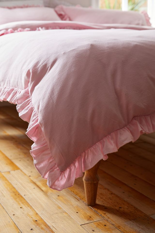 Washed Pink Ruffle Duvet Set #2