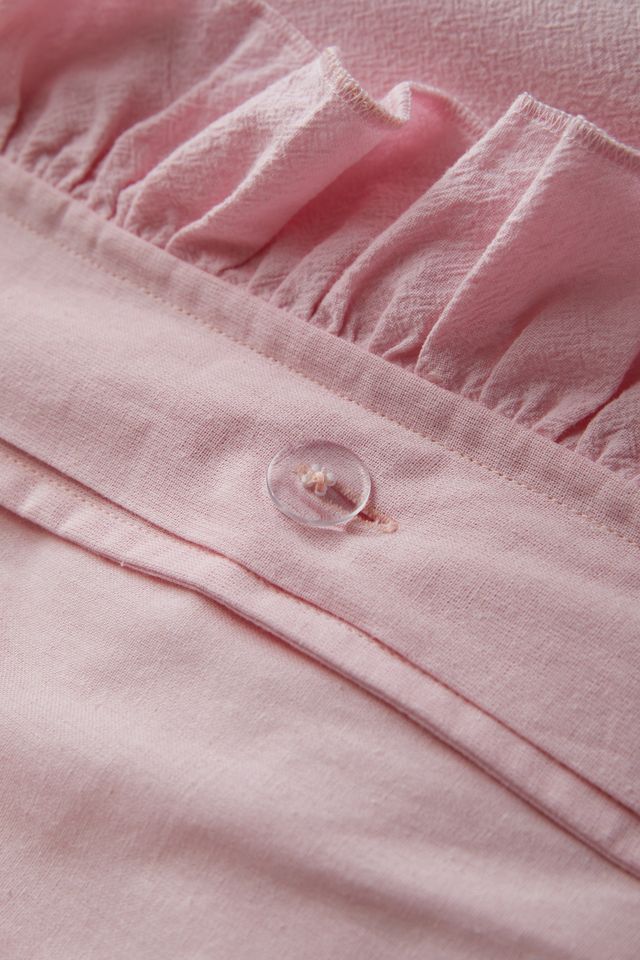 Washed Pink Ruffle Duvet Set #3