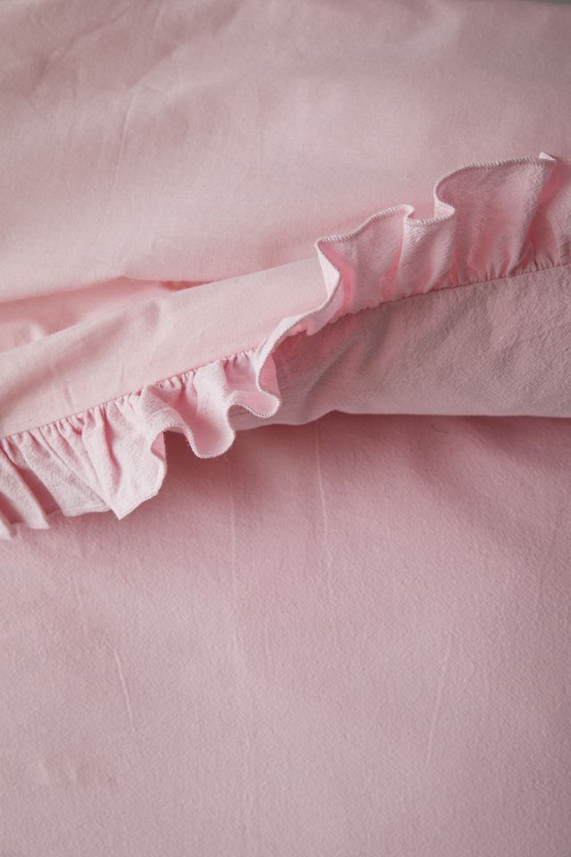Washed Pink Ruffle Duvet Set #4
