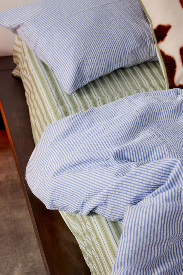 Ensemble de Couette Seersucker à Rayures Bleues #2