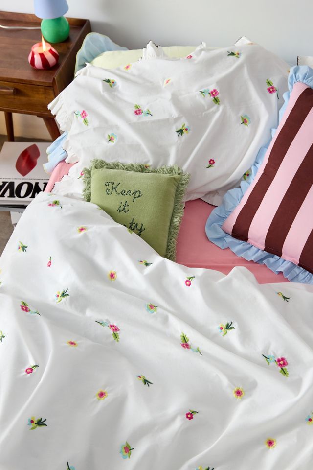 Alice Embroidered Floral Duvet Set #2