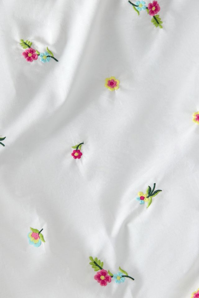 Alice Embroidered Floral Duvet Set #4
