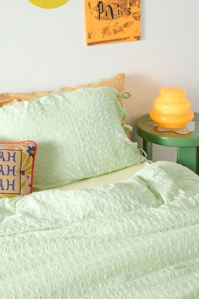 Ensemble housse de couette en seersucker Sage #3