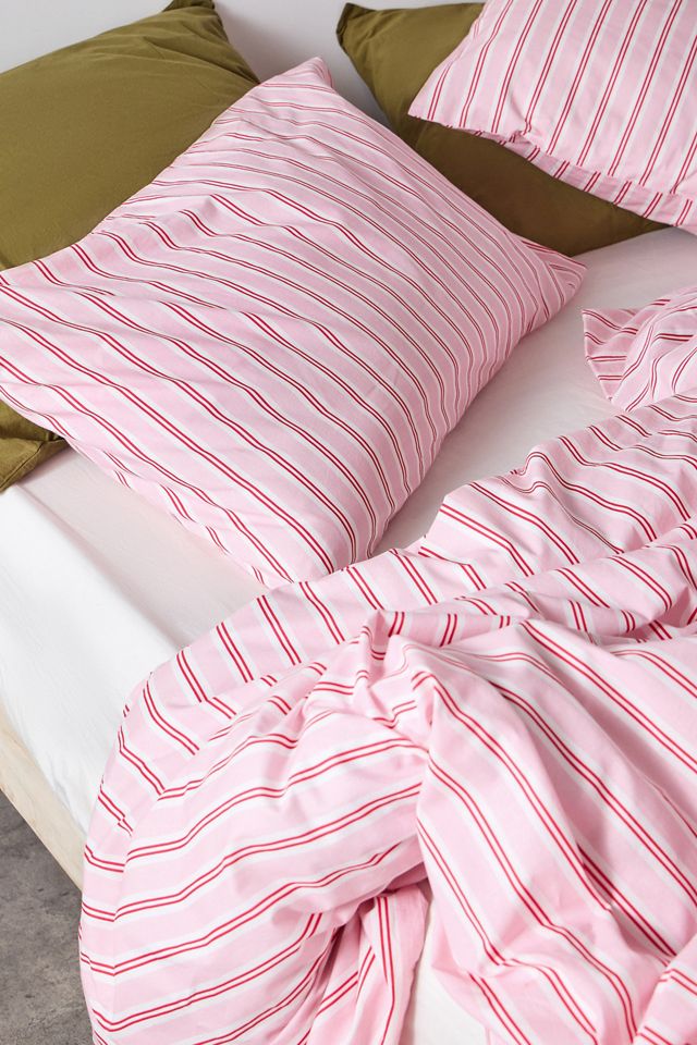 Pink & Red Stripe Duvet Set #1