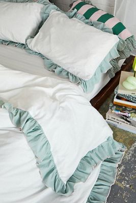 Constrast Ruffle Duvet Set
