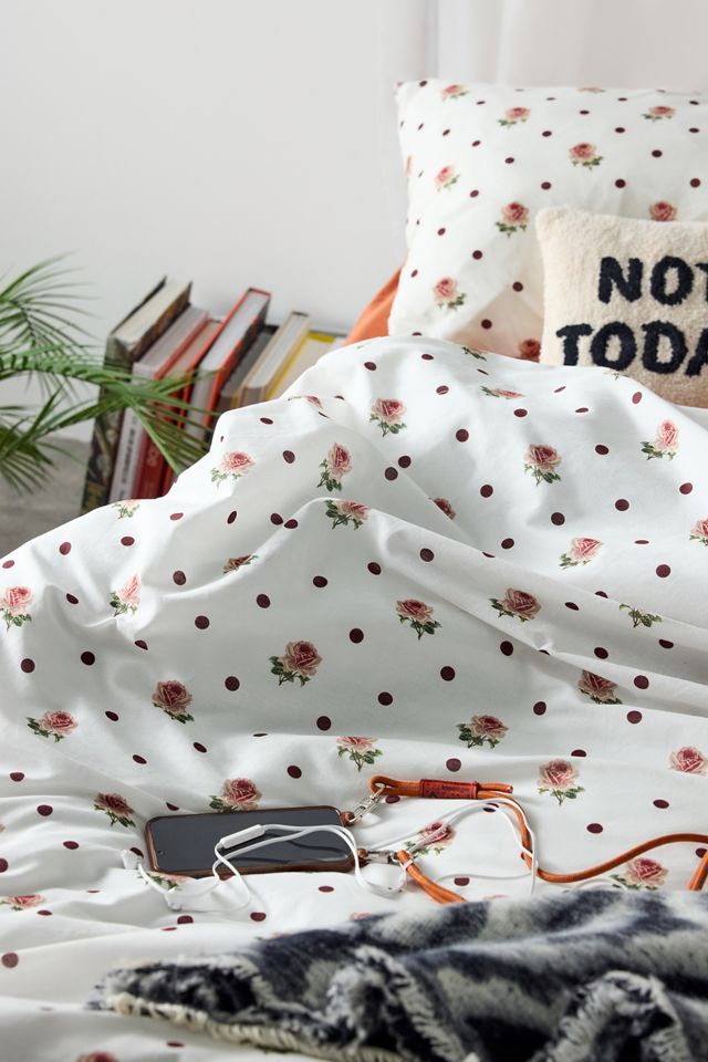Polka Dot & Rose Duvet Set #2