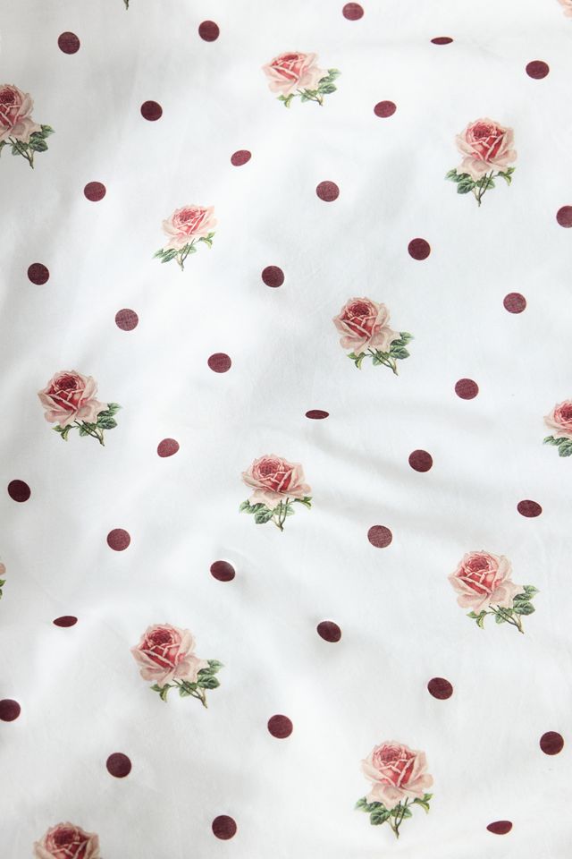 Polka Dot & Rose Duvet Set #4
