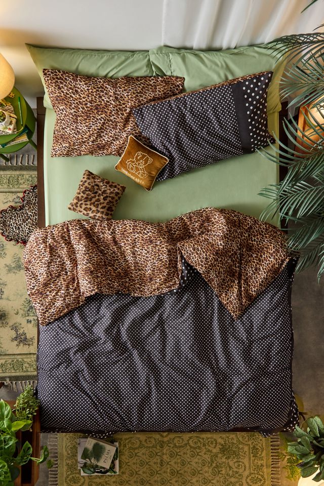 Leoparden-Print & Polka-Dot Wendeduvet-Set #1