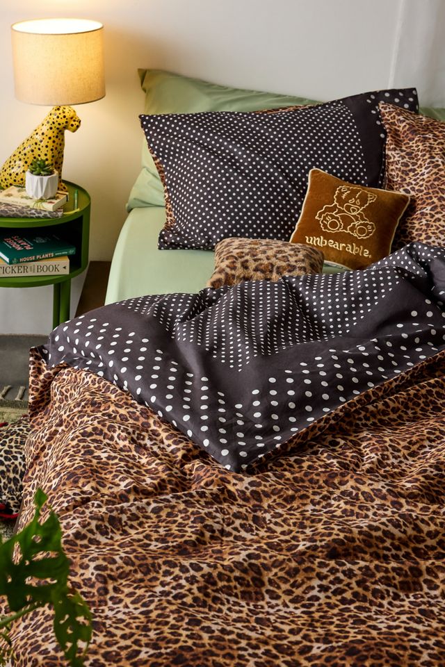 Leoparden-Print & Polka-Dot Wendeduvet-Set #2