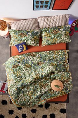 Oduo Set Biancheria da Letto Stampato Pianta Floreale Moderna