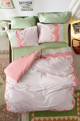 Saffie Blumen-Gingham-Bettbezug-Set