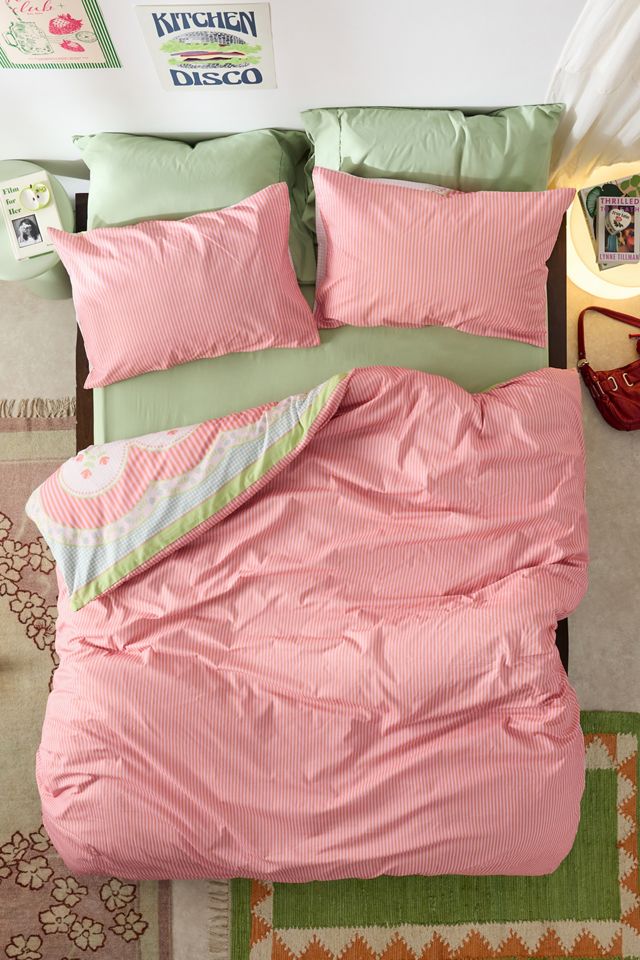 Ensemble de housse de couette Saffie à fleurs et vichy #2