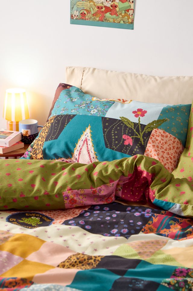 Ausgefallenes Patchwork Wendebettwäsche-Set #1