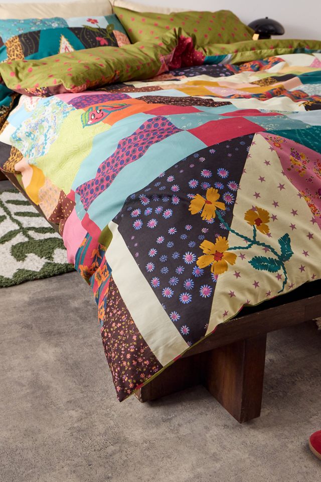 Ausgefallenes Patchwork Wendebettwäsche-Set #4