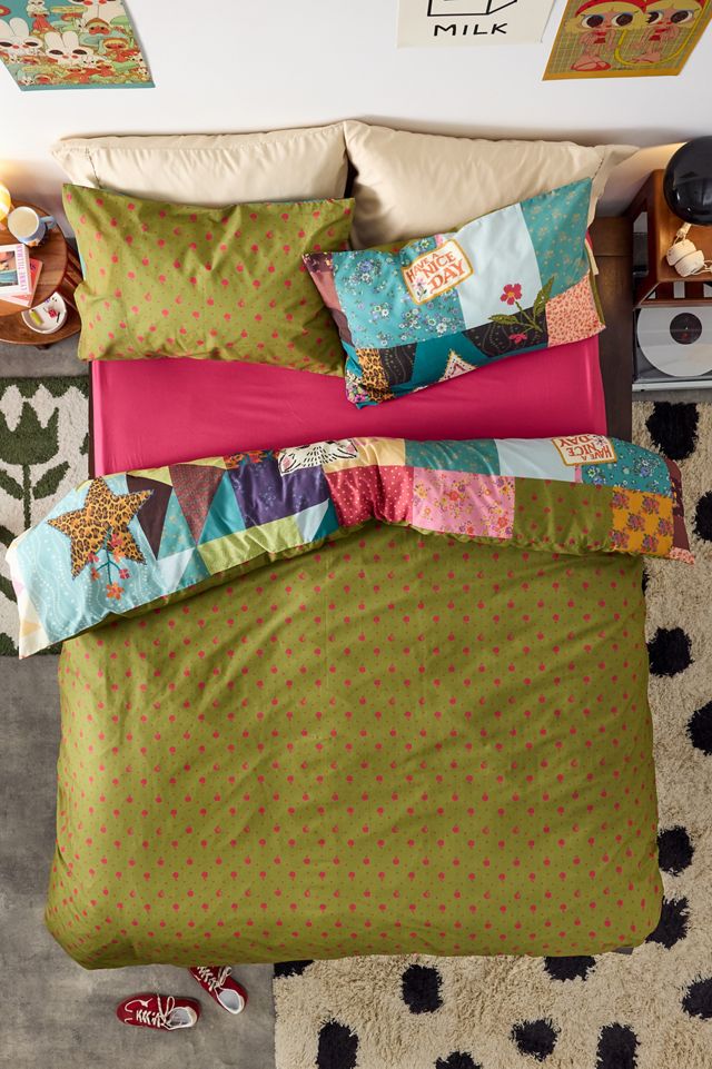 Ausgefallenes Patchwork Wendebettwäsche-Set #5