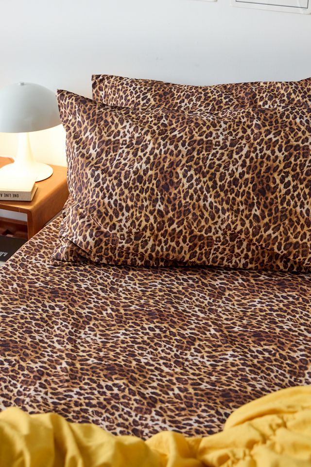 Set Lenzuolo con Angoli e Federa Stampa Leopardo #1