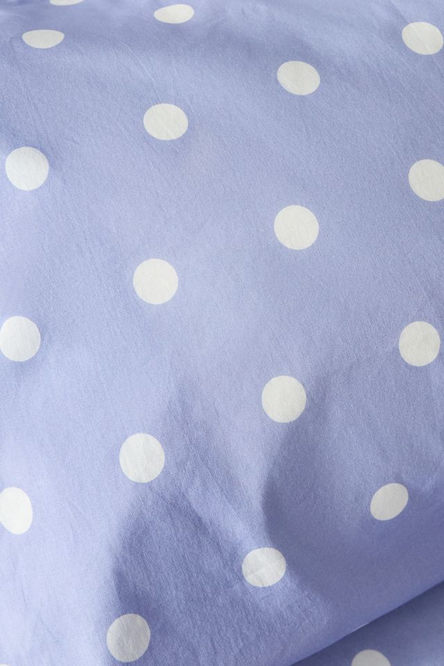 Set Lenzuolo con Angoli e Federa a Pois Blu #4