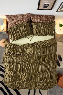 Ensemble de housse de couette froncée