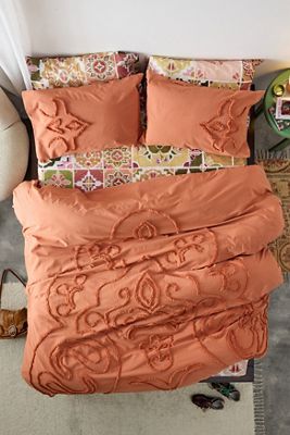 Terracotta Saffron Tufted Duvet Set