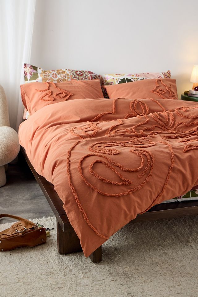 Set Copripiumino Trapuntato Terracotta Saffron #1