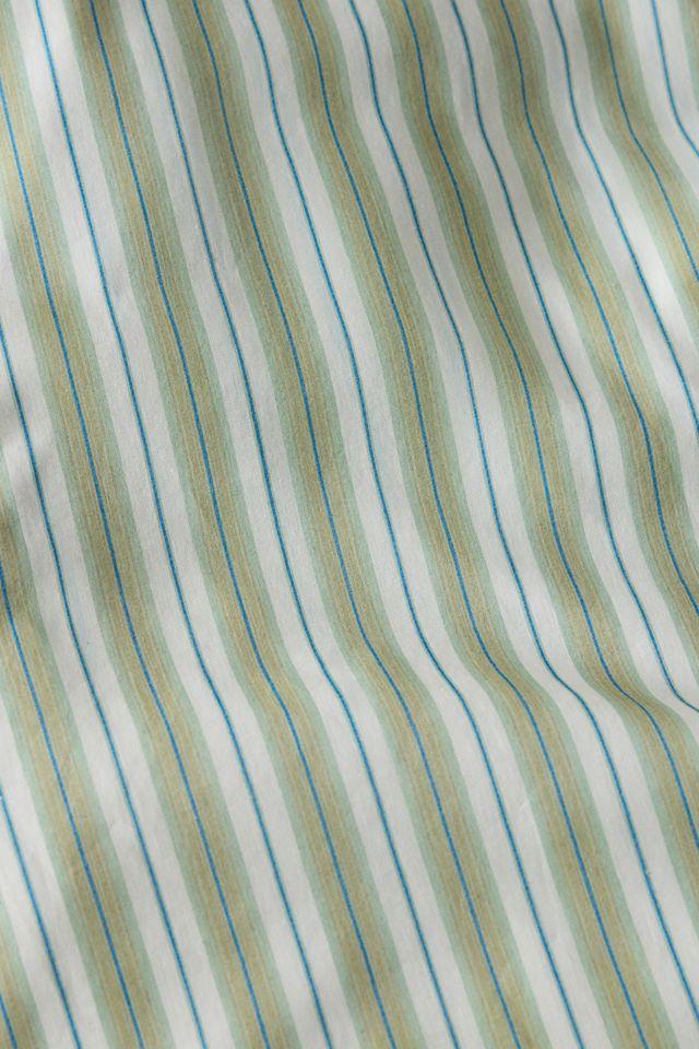 Set Copripiumino a Righe Camicia Verde #2